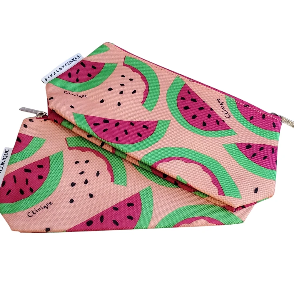 Set Of 2 Clinique & Donald Robertson Collab Cosmetics Bags
